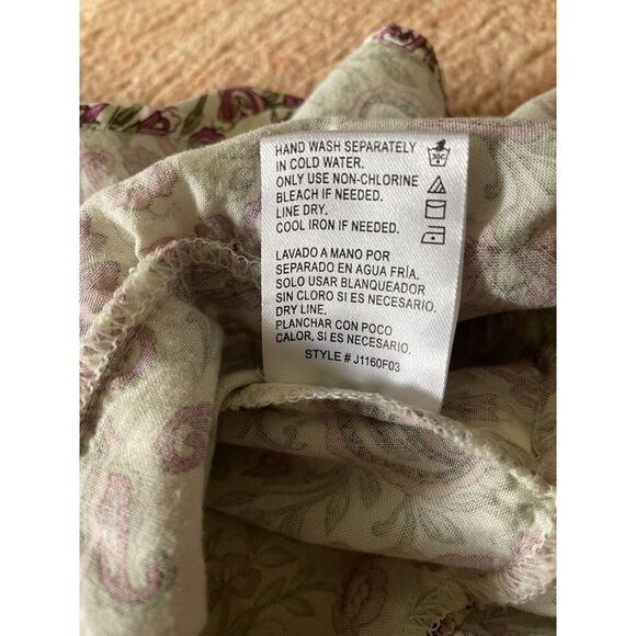 Patrons of Peace Boho Floral Tiered Mini Dress Smocked Waist Ruffle Hem - Picture 6 of 9